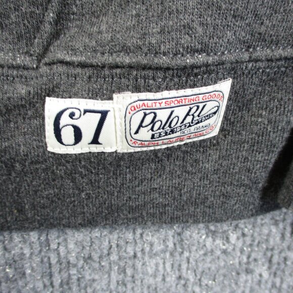 Polo Ralph Lauren Sweater Boys Large Gray Spell Out Full Zip Hoodie Outdoors - Picture 6 of 15